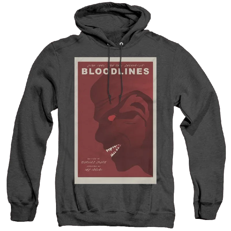 Star Trek The Next Generation Tng Season 7 Episode 22 - Heather Pullover Hoodie Wide Sleeve Pullover Star Trek The Next Generation Tng Season 7 Episode 22 - Heather Pullover Hoodie Wide Sleeve Pullover