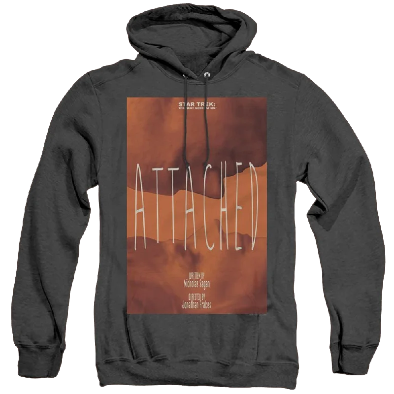 Star Trek The Next Generation Tng Season 7 Episode 8 - Heather Pullover Hoodie Keyhole Neck Pullover Star Trek The Next Generation Tng Season 7 Episode 8 - Heather Pullover Hoodie Keyhole Neck Pullover