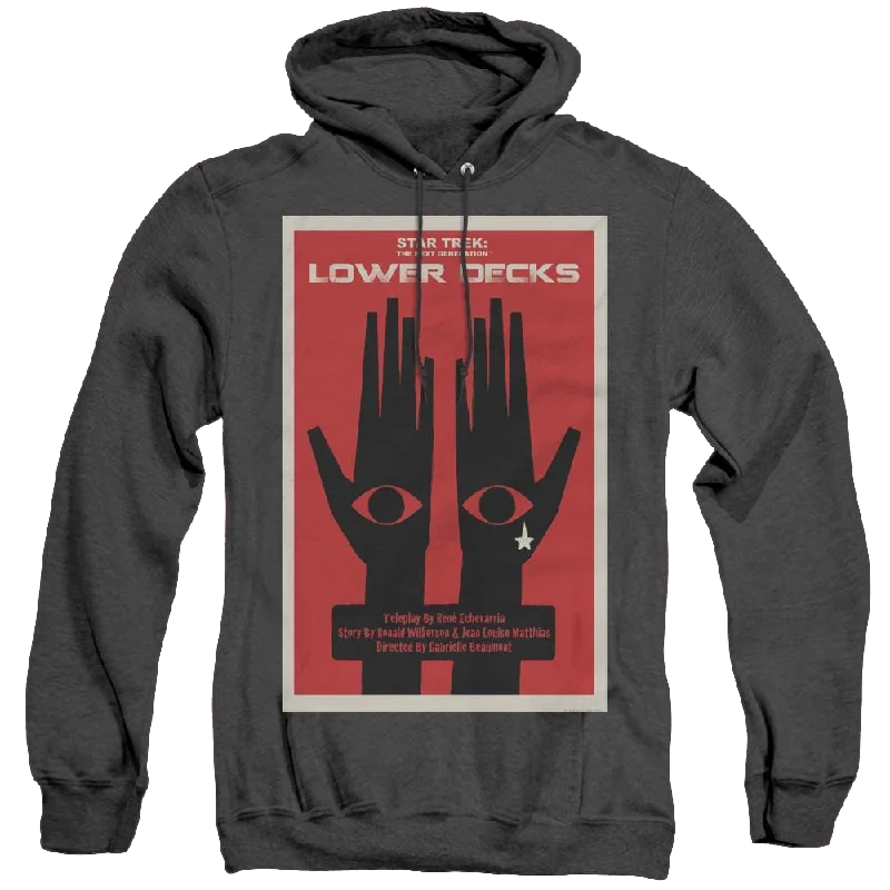 Star Trek The Next Generation Tng Season 7 Episode 15 - Heather Pullover Hoodie Boxy Neck Sweater Star Trek The Next Generation Tng Season 7 Episode 15 - Heather Pullover Hoodie Boxy Neck Sweater