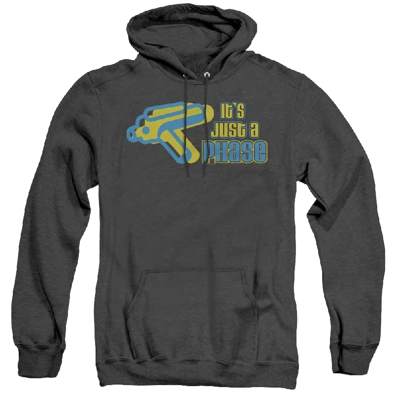 Star Trek The Original Series Just A Phase - Heather Pullover Hoodie Keyhole Neck Pullover Star Trek The Original Series Just A Phase - Heather Pullover Hoodie Keyhole Neck Pullover