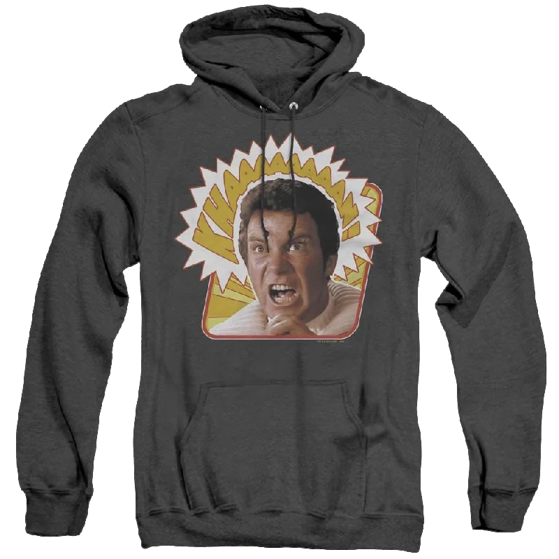 Star Trek The Original Series Khaaaaaan - Heather Pullover Hoodie Cold Shoulder Design