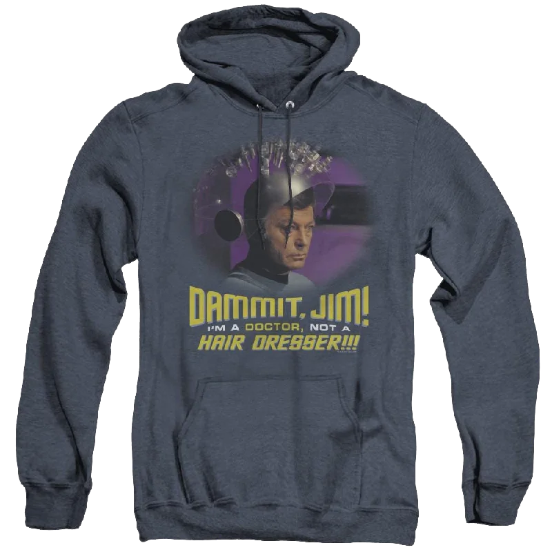 Star Trek The Original Series Not A Hair Dresser - Heather Pullover Hoodie Cold Shoulder Design Star Trek The Original Series Not A Hair Dresser - Heather Pullover Hoodie Cold Shoulder Design