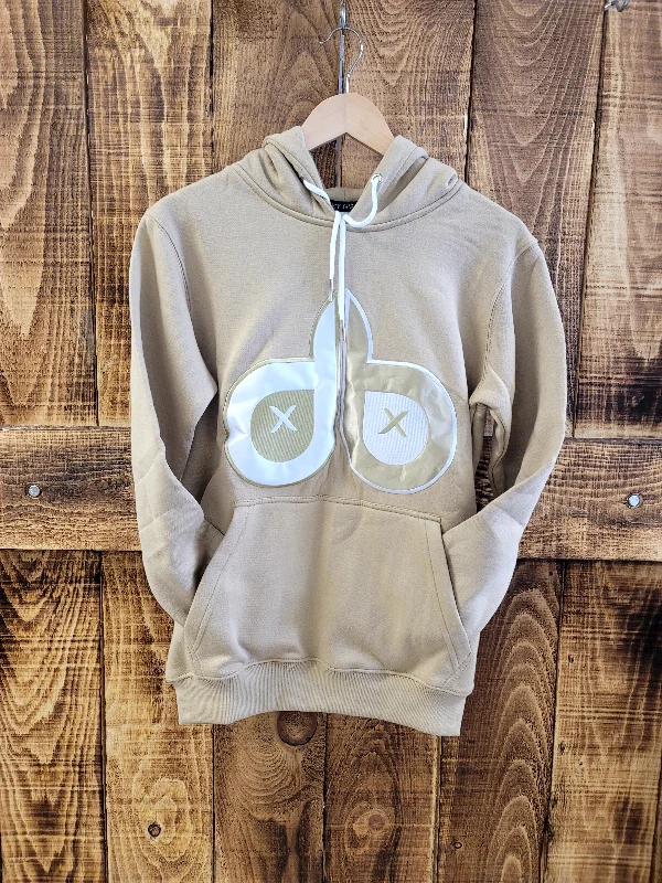WOMENS TAN DEADBIRDS HOODIE Hoodie with Button Classic Timeless