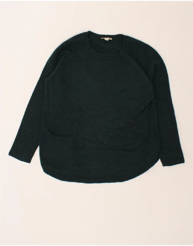 WHISTLES Womens Crew Neck Jumper Sweater UK 10 Small Green Cashmere Cable Knit Ribbed Knit Lace Knit WHISTLES Womens Crew Neck Jumper Sweater UK 10 Small Green Cashmere Cable Knit Ribbed Knit Lace Knit