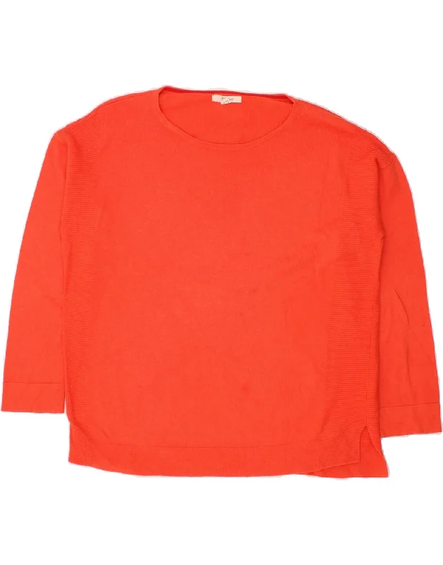 WHITE STUFF Womens Boat Neck Jumper Sweater UK 14 Large Orange Cotton Satin Fabric Silk Fabric Chiffon Fabric WHITE STUFF Womens Boat Neck Jumper Sweater UK 14 Large Orange Cotton Satin Fabric Silk Fabric Chiffon Fabric