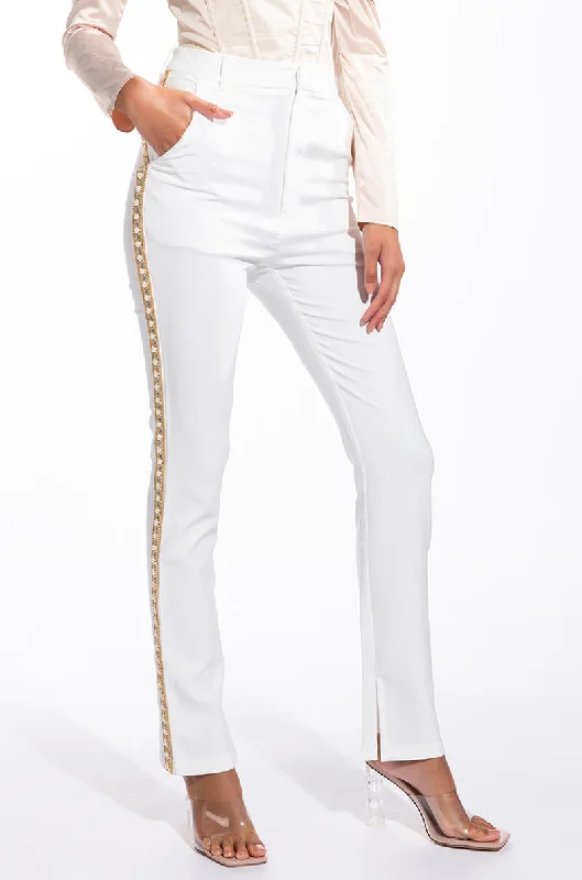 ALL ABOUT PEARLS HIGH RISE TROUSER Trousers Gym Athletic