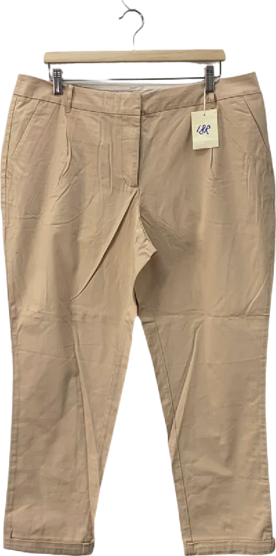 Boden Beige Casual Trousers UK 18R Trousers Low Rise Relaxed