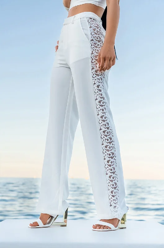 LUCY LACE DETAIL TROUSER Trousers Corduroy Warm