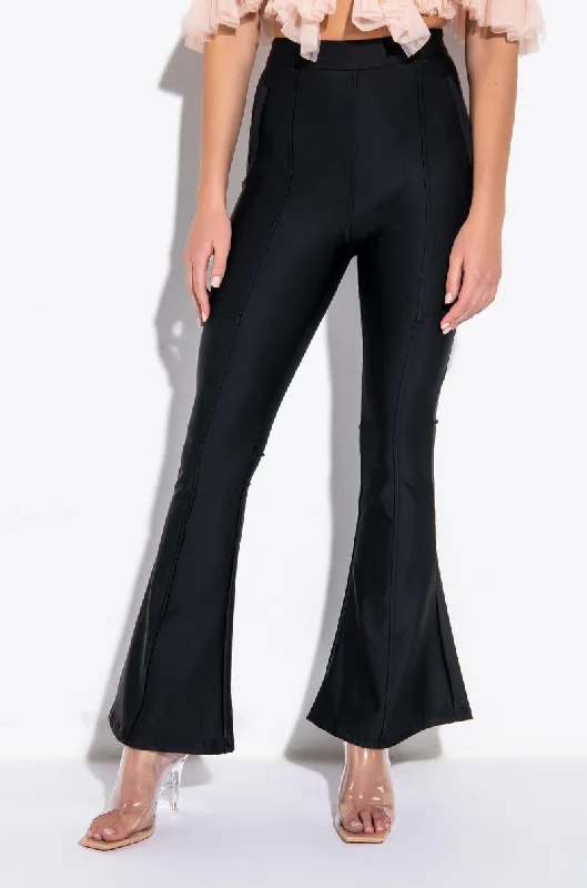 MAKING MOVES HIGH WAISTED FLARE TROUSER Trousers Mesh Breathable
