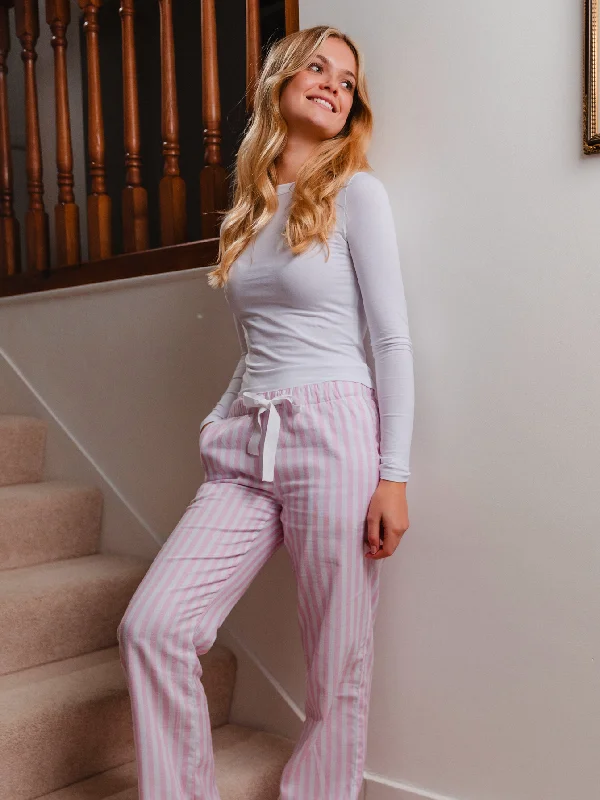 Woodbury Pyjama Trousers - Pink Trousers Fleece Cozy