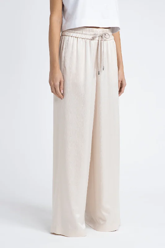 Semi-gloss wool and viscose wide trousers Trousers Palazzo Wide Leg