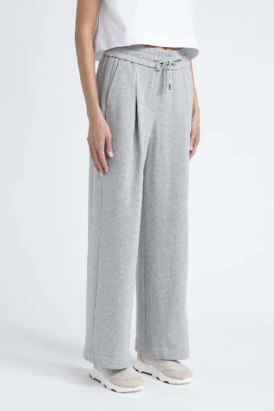 Cotton Lurex fleece trousers Trousers Striped Patterned