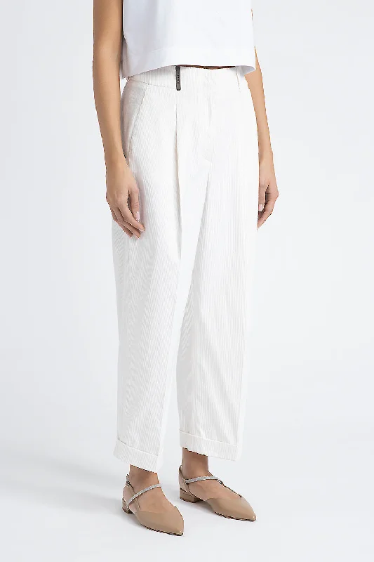 Carrot trousers in fine ribbed velvet Trousers Floral Bohemian
