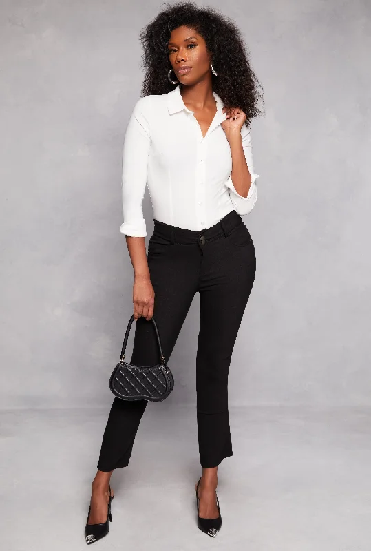 Three Button Dress Pants Trousers cozy comfortable
