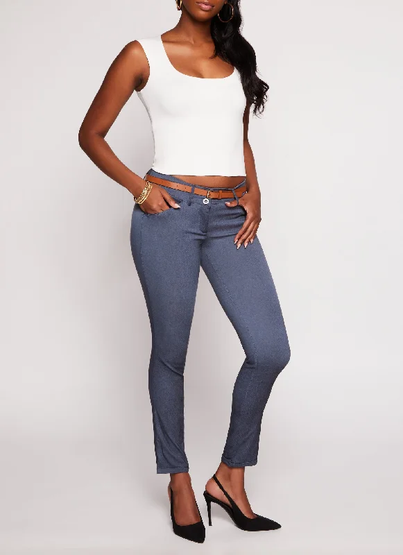 Belted Two Button Dress Pants Trousers practical durable