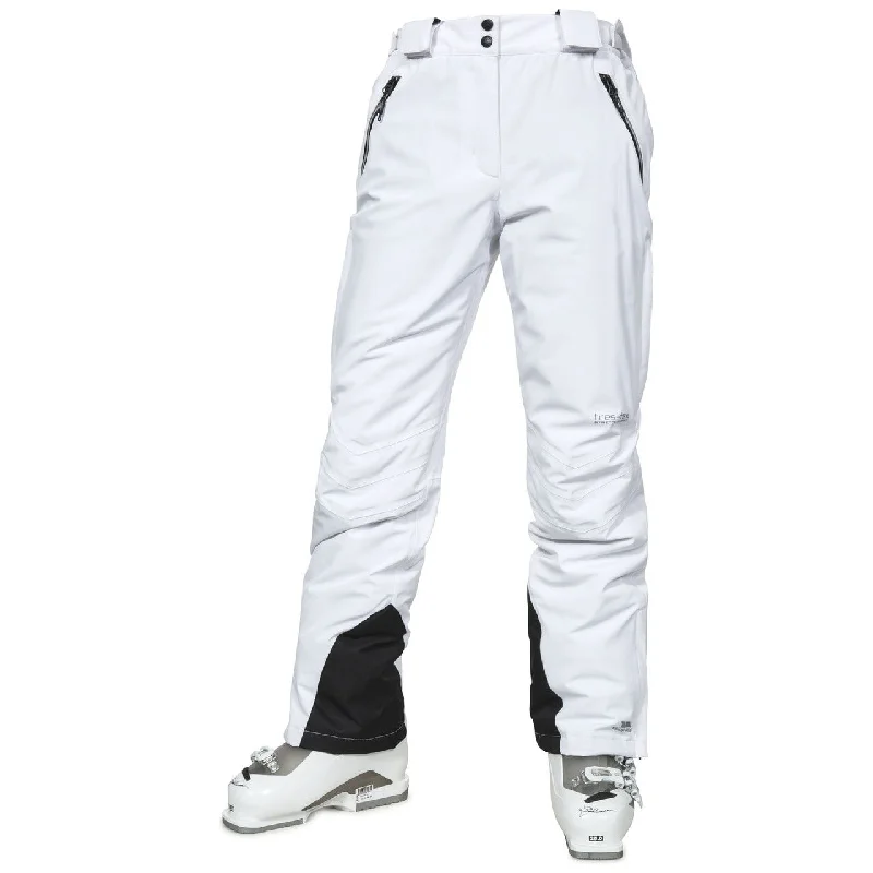Galaya - Women's Ski Trousers - White Trousers Pleated Formal
