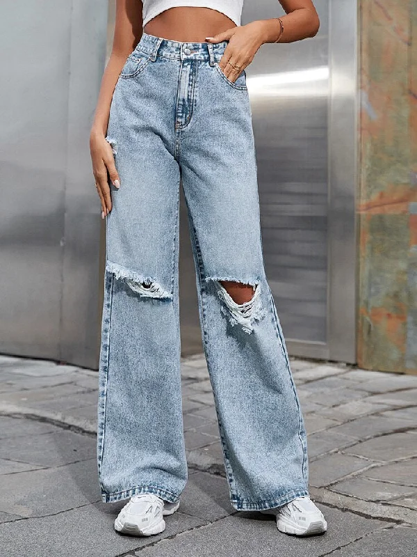 High Waist Straight Women's Ripped Jeans Women White Denim Trousers Skinny Trousers Denim Stretchy High Waist Straight Women's Ripped Jeans Women White Denim Trousers Skinny Trousers Denim Stretchy