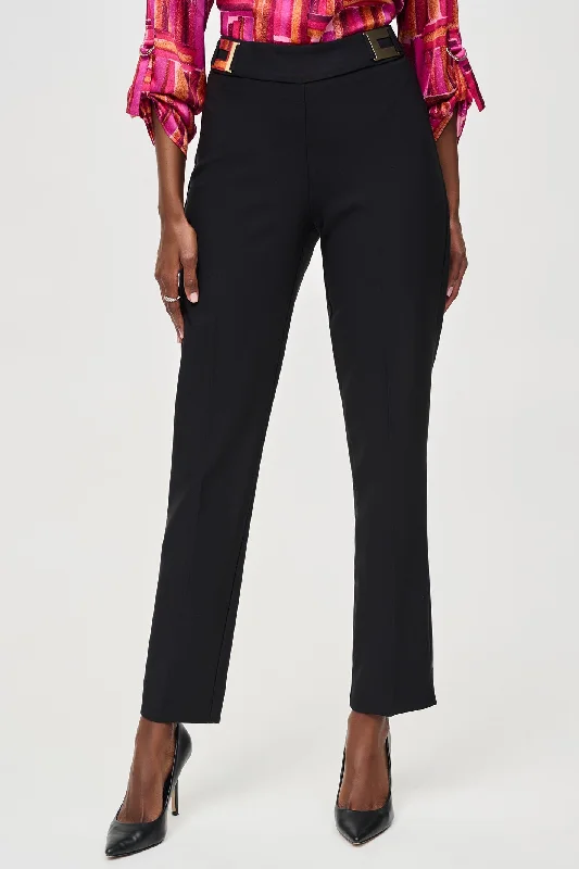 Joseph Ribkoff 243145 Black (11) Lux Twill Slim Pull-On Trousers Trousers Top Rated