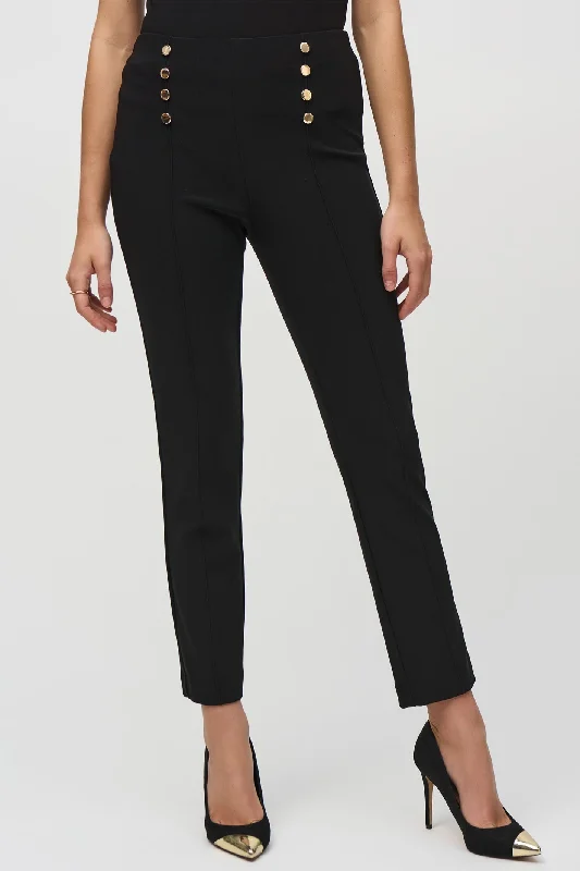 Joseph Ribkoff 244006 Black (11) Silky Knit Slim Fit Pull-On Trousers Trousers Leisure Comfortable Joseph Ribkoff 244006 Black (11) Silky Knit Slim Fit Pull-On Trousers Trousers Leisure Comfortable