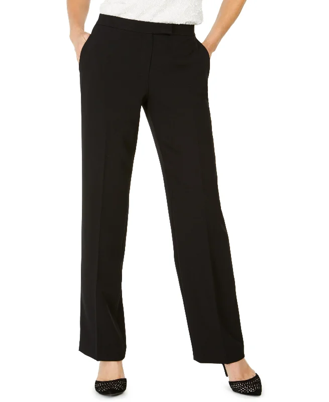 Tab-Waist, Straight-Fit Modern Dress Pants Trousers Spring Floral