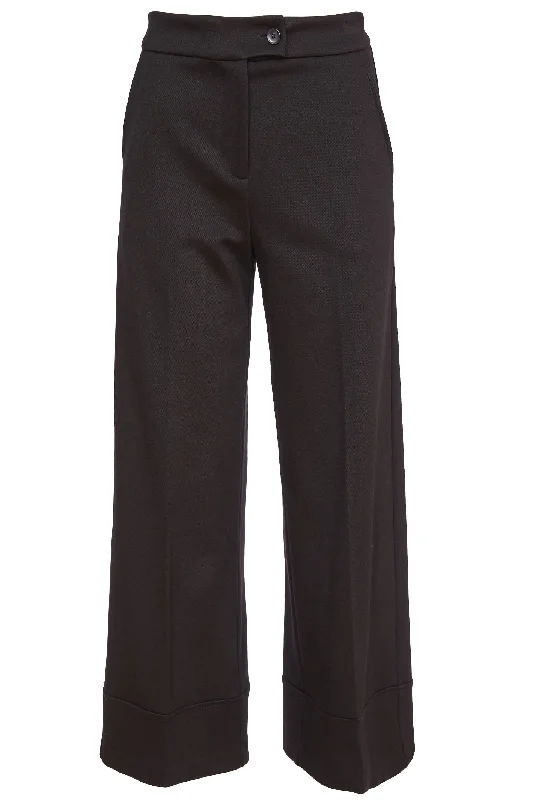Naya 256 Black Turn-Up Trouser with Side Pocket Trousers luxurious high-end