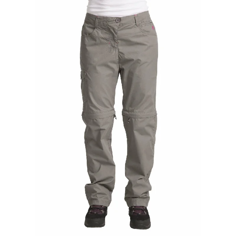 Rambler Convertible Womens Walking Trousers (Zip Off Legs) - Storm Grey Chinos Cotton Straight Leg Rambler Convertible Womens Walking Trousers (Zip Off Legs) - Storm Grey Chinos Cotton Straight Leg