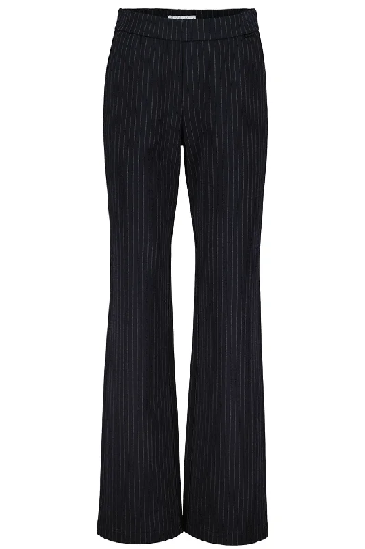 Red Button SRB4310 Colette Punta Pinstripe Trousers Black Trousers Vintage Classic