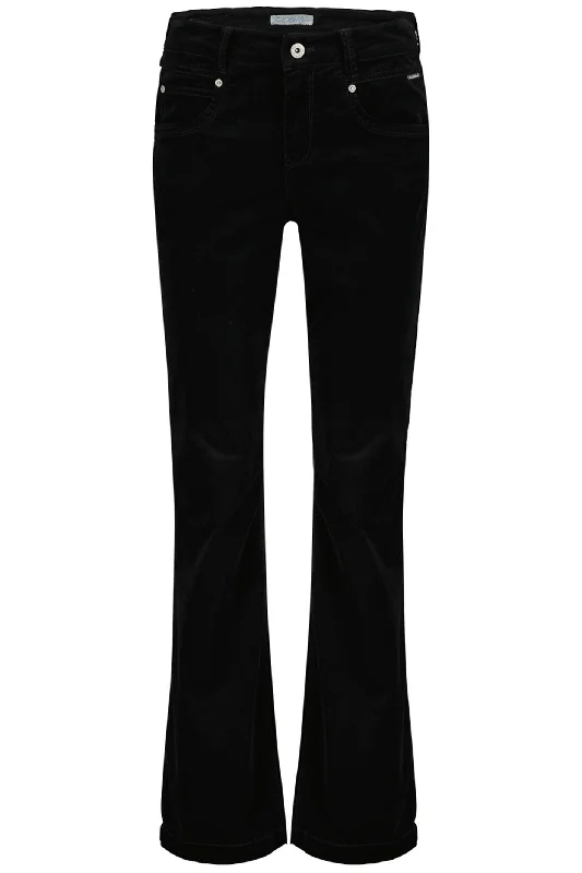 Red Button SRB4319 Bibette Velvet Trousers Black Trousers Plaid Checkered
