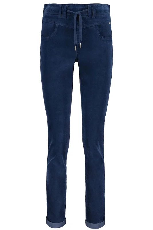 Red Button SRB4322 Tessy Velvet Trousers Jeans Blue Trousers Cargo Utility