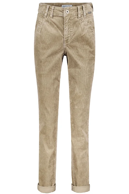 Red Button SRB4372 Giselle Trousers 10w Cord Light Taupe Trousers fashionable chic