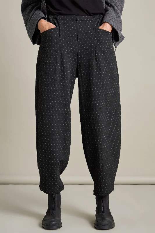 Sahara SPP5908-SDFJ Black/Grey Square Jacquard Bubble Trouser Trousers Travel Practical