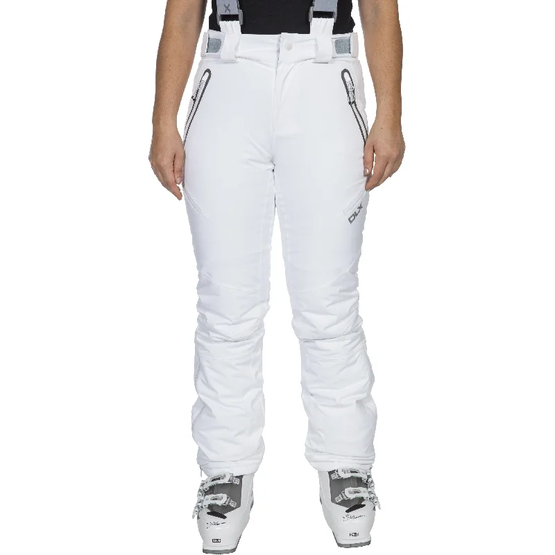 Trespass Women's DLX Waterproof Ski Trousers Marisol2 in White Trousers stylish modern Trespass Women's DLX Waterproof Ski Trousers Marisol2 in White Trousers stylish modern